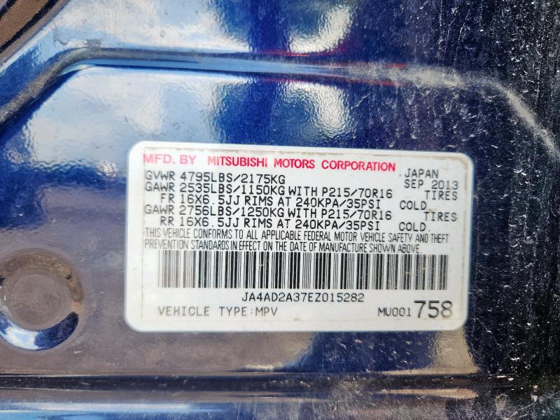 Продаж на аукціоні авто 2014 Mitsubishi Outlander, vin: JA4AD2A37EZ015282, номер лоту: 85943685