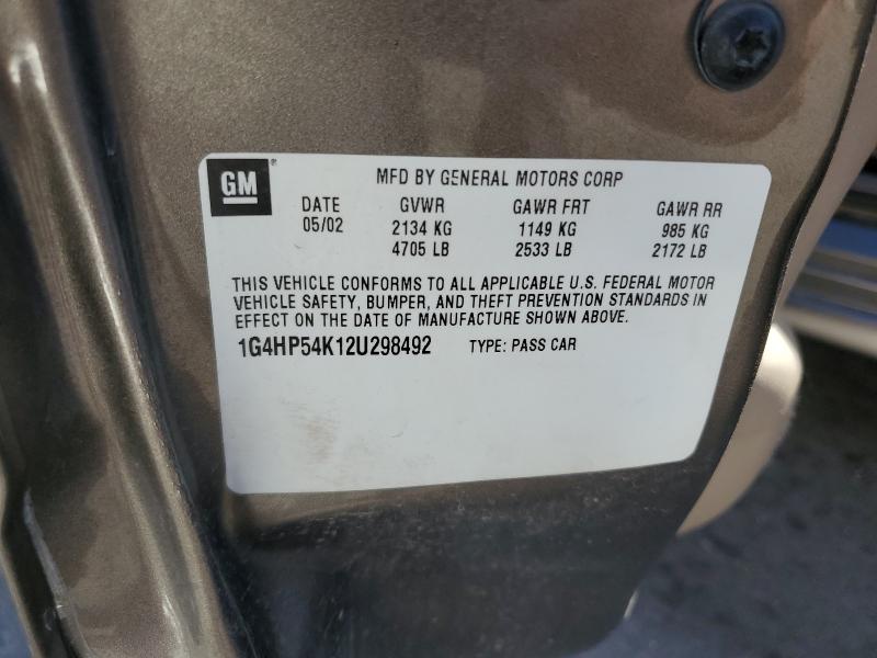 Aukcja sprzedaży 2002 Buick Lesabre, vin: 1G4HP54K12U298492, numer aukcji: 89889745