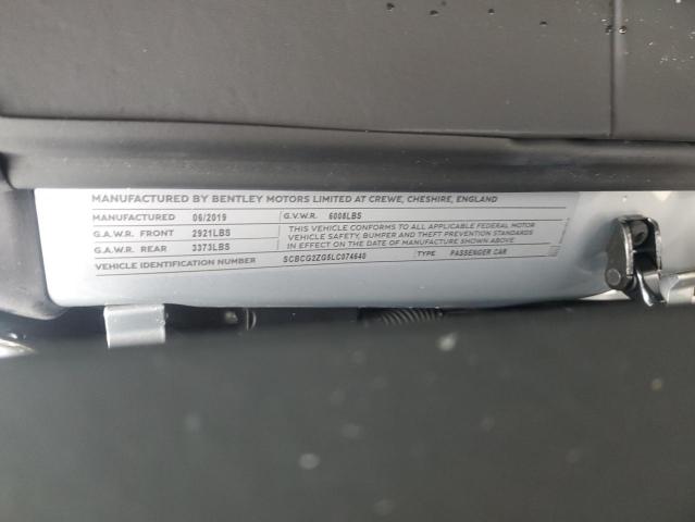 Продажа на аукционе авто 2020 Bentley Continental, vin: SCBCG2ZG5LC074640, номер лота: 86294075