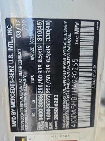 Продажа на аукционе авто 2017 Mercedes-benz Gle, vin: 4JGDA5HB1HA930265, номер лота: 87399005