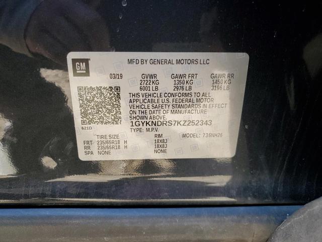 Auction sale of the 2019 Cadillac Xt5 Luxury, vin: 1GYKNDRS7KZ252343, lot number: 87089015