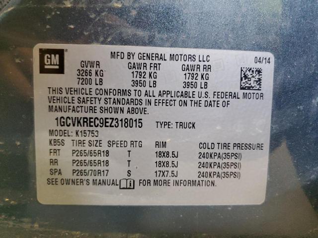 Aukcja sprzedaży 2014 Chevrolet Silverado, vin: 1GCVKREC9EZ318015, numer aukcji: 90447045