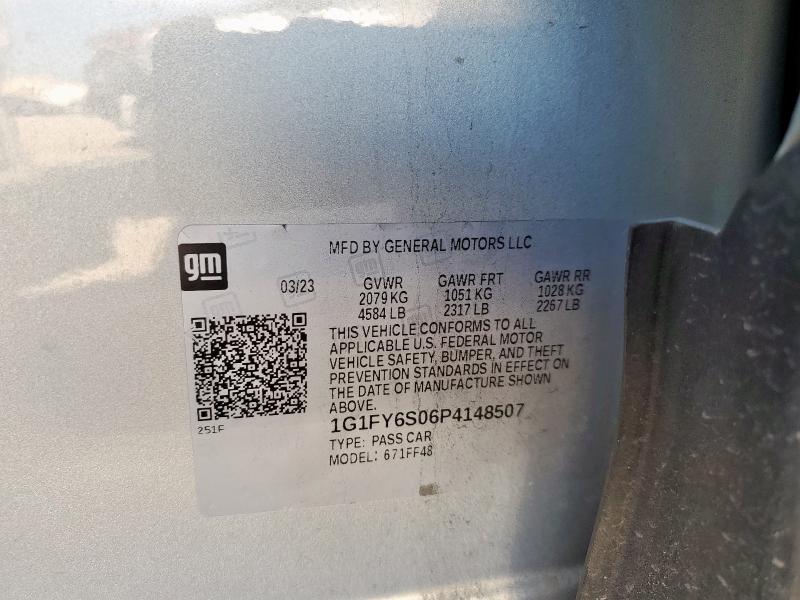 2023 Chevrolet Bolt Euv მანქანა იყიდება აუქციონზე, vin: 1G1FY6S06P4148507, აუქციონის ნომერი: 86227935