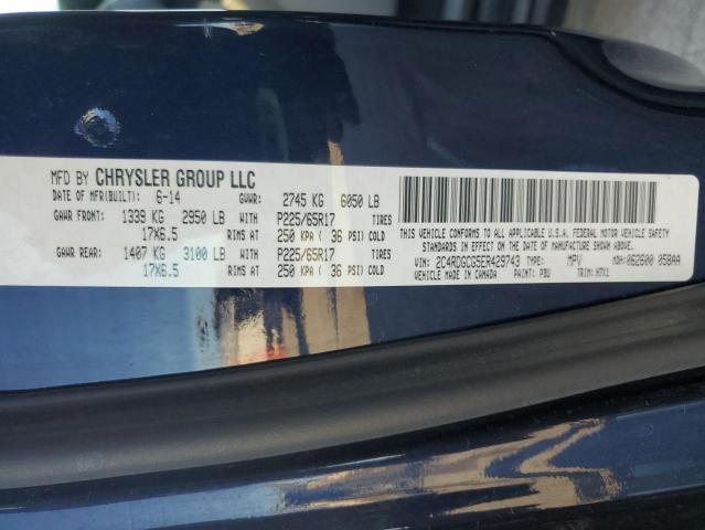 2014 Dodge Grand Caravan მანქანა იყიდება აუქციონზე, vin: 2C4RDGCG5ER429743, აუქციონის ნომერი: 90085015