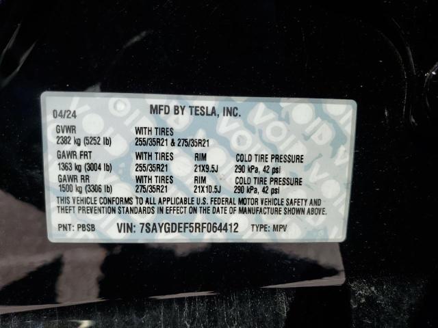 Продаж на аукціоні авто 2024 Tesla Model Y, vin: 7SAYGDEF5RF064412, номер лоту: 87083965