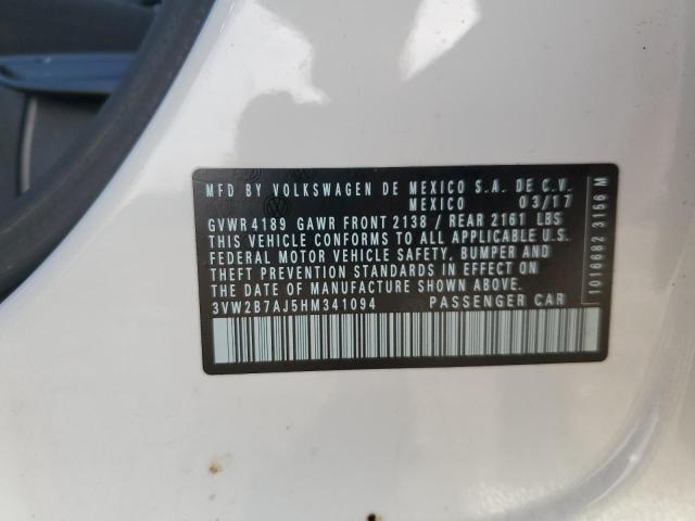 81991445 :رقم المزاد ، 3VW2B7AJ5HM341094 vin ، 2017 Volkswagen Jetta مزاد بيع
