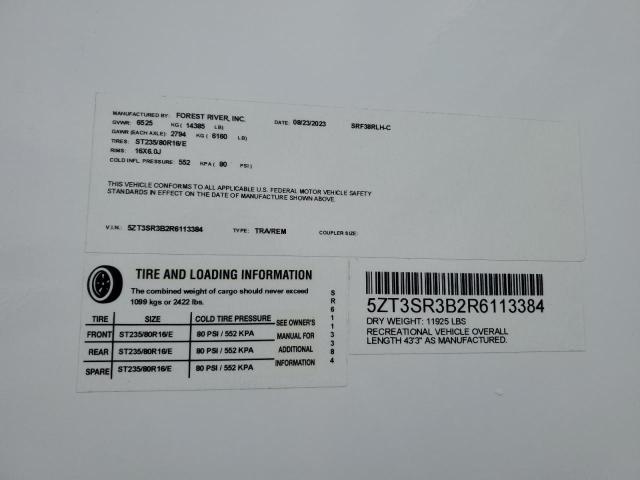 Продажа на аукционе авто 2024 Forest River Sabre, vin: 5ZT3SR3B2R6113384, номер лота: 66330995