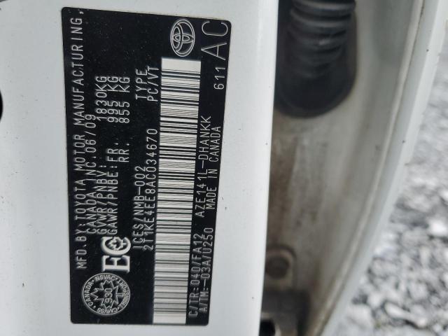 Продаж на аукціоні авто 2010 Toyota Matrix, vin: 2T1KE4EE8AC034670, номер лоту: 89874455