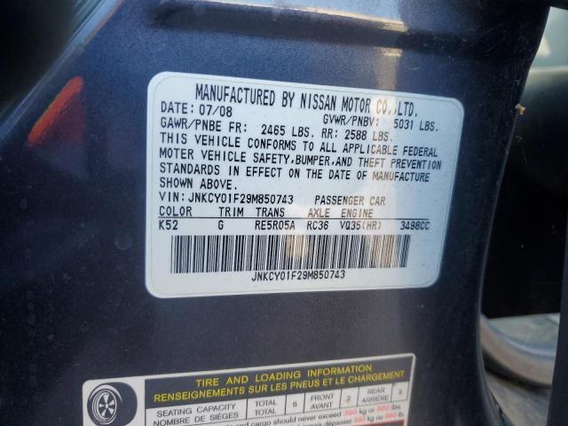 Aukcja sprzedaży 2009 Infiniti M35, vin: JNKCY01F29M850743, numer aukcji: 85176395