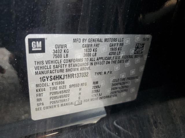 2017 Cadillac Escalade მანქანა იყიდება აუქციონზე, vin: 1GYS4HKJ1HR137032, აუქციონის ნომერი: 85477305