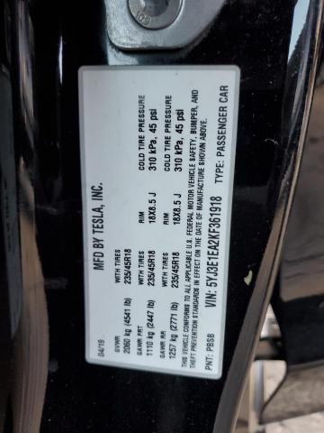 Aukcja sprzedaży 2019 Tesla Model 3, vin: 5YJ3E1EA2KF361918, numer aukcji: 87114135