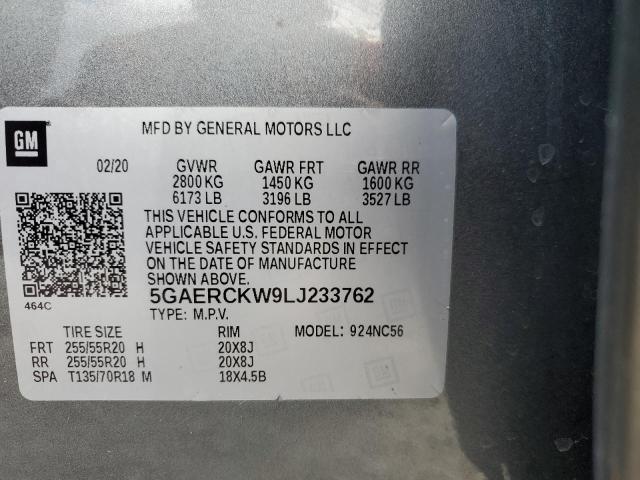 Aukcja sprzedaży 2020 Buick Enclave Pr, vin: 5GAERCKW9LJ233762, numer aukcji: 89630945