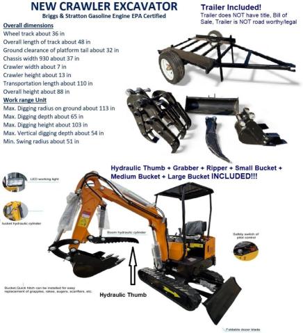 86669585 :رقم المزاد ، 38912009 vin ، 2025 Excavator W/accessories مزاد بيع