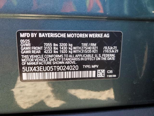 84985935 :رقم المزاد ، 5UX43EU05T9024020 vin ، 2026 Bmw X5 Xdrive50e مزاد بيع