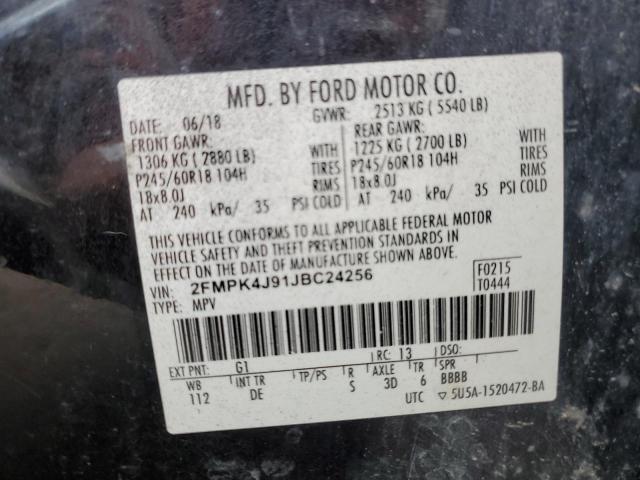 Aukcja sprzedaży 2018 Ford Edge Sel, vin: 2FMPK4J91JBC24256, numer aukcji: 80510225