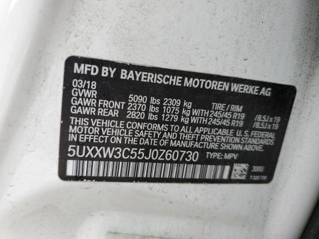 85534495 :رقم المزاد ، 5UXXW3C55J0Z60730 vin ، 2018 Bmw X4 Xdrive28i مزاد بيع