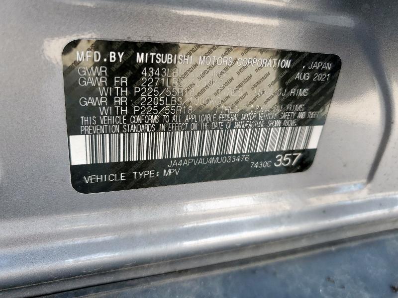 Aukcja sprzedaży 2021 Mitsubishi Outlander Sport, vin: JA4APVAU4MU033476, numer aukcji: 90316895