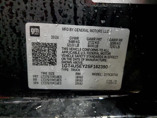 89489435 :رقم المزاد ، 1GT4USEY2SF162390 vin ، 2025 Gmc Sierra مزاد بيع