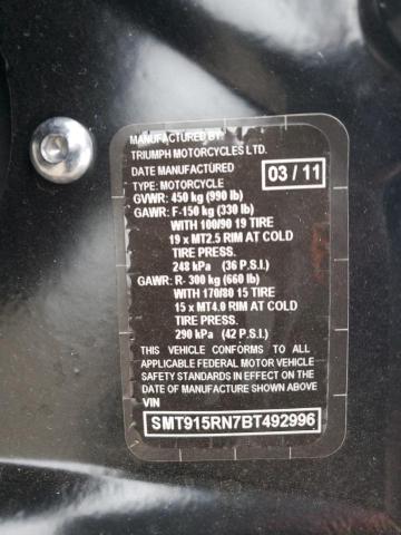 Продаж на аукціоні авто 2011 Triumph Motorcycle Speed Mast, vin: SMT915RN7BT492996, номер лоту: 90310025