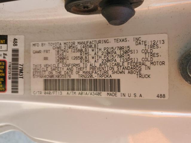 2014 Toyota Tacoma მანქანა იყიდება აუქციონზე, vin: 5TFNX4CN0EX035376, აუქციონის ნომერი: 85874025