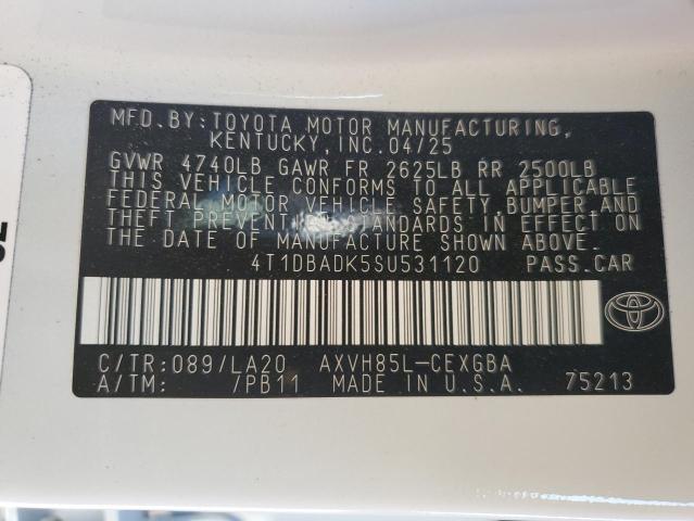 Aukcja sprzedaży 2025 Toyota Camry Xse, vin: 4T1DBADK5SU531120, numer aukcji: 90362895