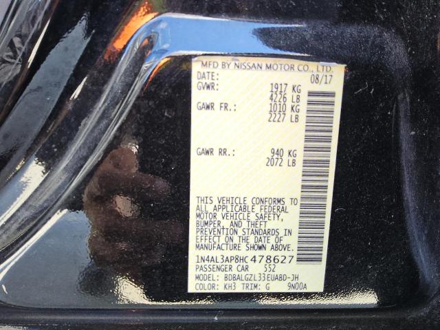 Aukcja sprzedaży 2017 Nissan Altima 2.5, vin: 1N4AL3AP8HC478627, numer aukcji: 89667325