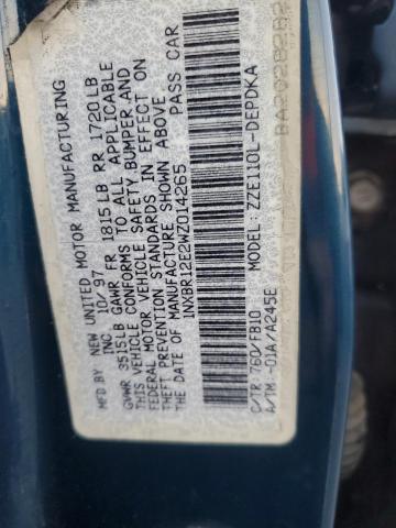 86660325 :رقم المزاد ، 1NXBR12E2WZ014265 vin ، 1998 Toyota Corolla مزاد بيع