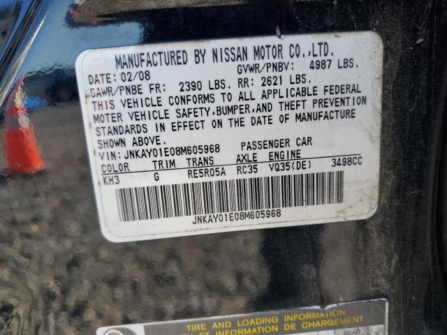 Aukcja sprzedaży 2008 Infiniti M35 Base, vin: JNKAY01E08M605968, numer aukcji: 82684525