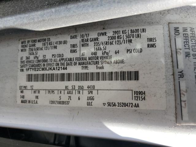 2018 Ford Transit მანქანა იყიდება აუქციონზე, vin: 1FTYE2CMXJKA12144, აუქციონის ნომერი: 86290205