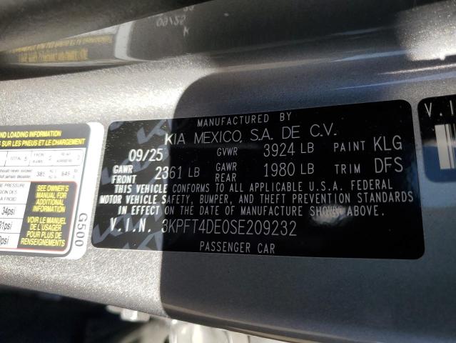 89472035 :رقم المزاد ، 3KPFT4DE0SE209232 vin ، 2025 Kia K4 مزاد بيع