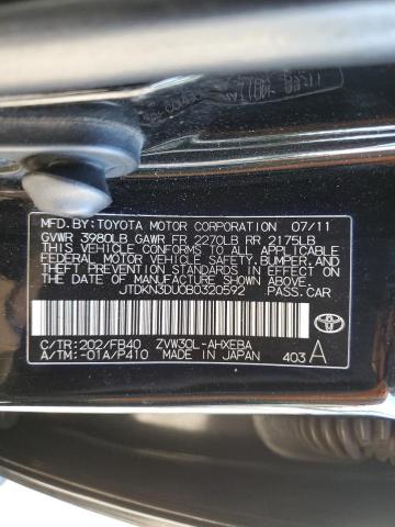 Auction sale of the 2011 Toyota Prius, vin: JTDKN3DU0B0320592, lot number: 86335495