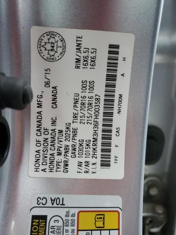 Aukcja sprzedaży 2015 Honda Cr-v, vin: 2HKRM3H36FH003587, numer aukcji: 86064385