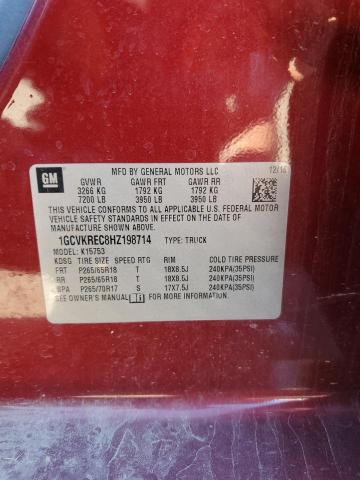 Продаж на аукціоні авто 2017 Chevrolet Silverado, vin: 1GCVKREC8HZ198714, номер лоту: 82500985