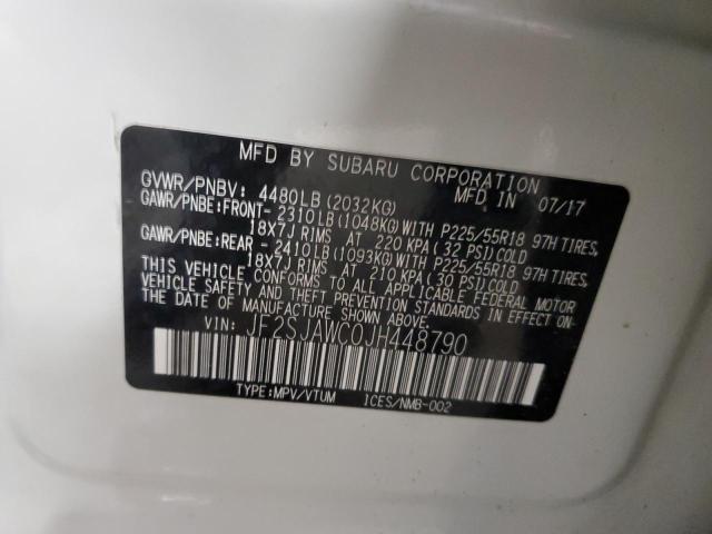 86126585 :رقم المزاد ، JF2SJAWC0JH448790 vin ، 2018 Subaru Forester مزاد بيع