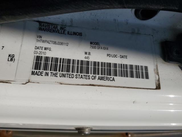 Продажа на аукционе авто 2011 International 7000 7500, vin: 1HTWPAZT0BJ336112, номер лота: 91900585