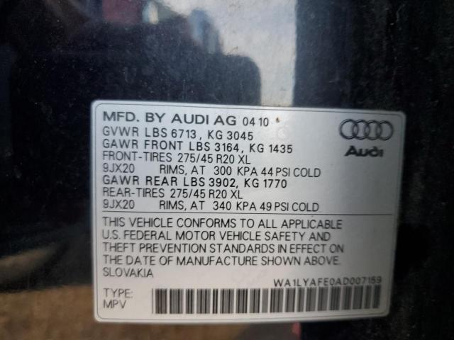 Aukcja sprzedaży 2010 Audi Q7 Premium Plus, vin: WA1LYAFE0AD007159, numer aukcji: 86671025
