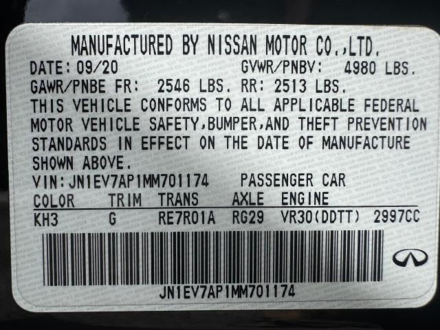 86128865 :رقم المزاد ، JN1EV7AP1MM701174 vin ، 2021 Infiniti Q50 Pure مزاد بيع