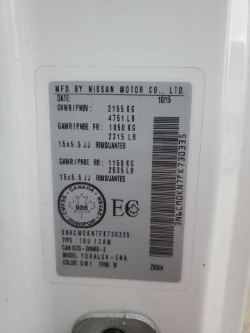 91338825 :رقم المزاد ، 3N6CM0KN7FK730335 vin ، 2015 Nissan Nv200 مزاد بيع