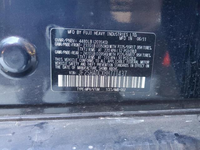 Продажа на аукционе авто 2011 Subaru Forester, vin: JF2SHADCXBH771437, номер лота: 85642355