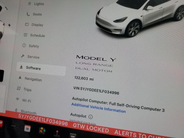 Aukcja sprzedaży 2020 Tesla Model Y, vin: 5YJYGDEE1LF034996, numer aukcji: 86074085