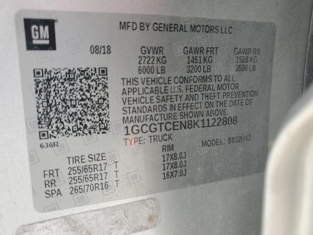 Aukcja sprzedaży 2019 Chevrolet Colorado, vin: 1GCGTCEN8K1122808, numer aukcji: 86889455