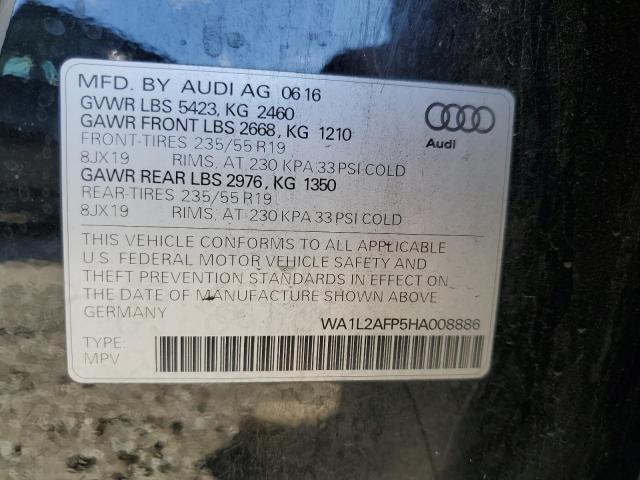 Aukcja sprzedaży 2017 Audi Q5 Premium, vin: WA1L2AFP5HA008886, numer aukcji: 87372935