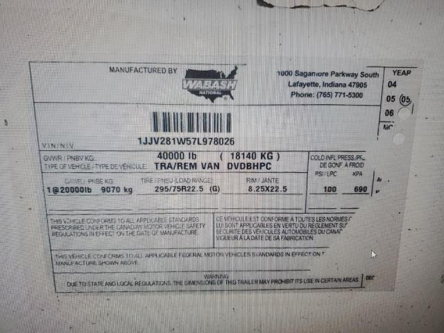 Продажа на аукционе авто 2007 Waba Dry Van Trailer, vin: 1JJV281W57L978026, номер лота: 87311195