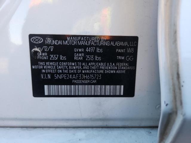 2018 Hyundai Sonata მანქანა იყიდება აუქციონზე, vin: 5NPE24AF3JH615723, აუქციონის ნომერი: 81968385