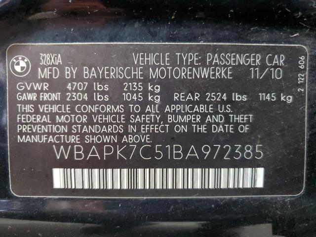 86883275 :رقم المزاد ، WBAPK7C51BA972385 vin ، 2011 Bmw 328 Xi مزاد بيع