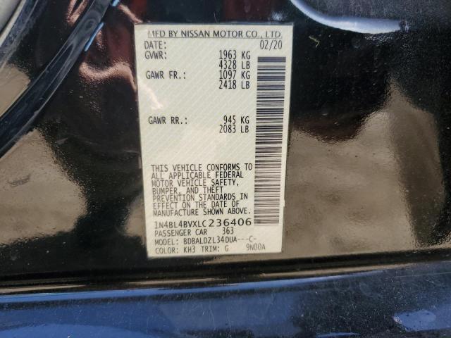 2020 Nissan Altima მანქანა იყიდება აუქციონზე, vin: 1N4BL4BVXLC236406, აუქციონის ნომერი: 84787155