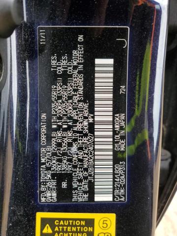 Aukcja sprzedaży 2012 Lexus Rx, vin: JTJZB1BA2C2407627, numer aukcji: 86046735