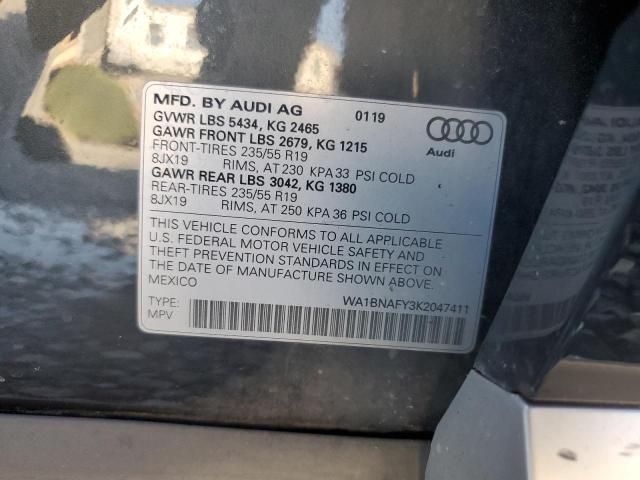 87235105 :رقم المزاد ، WA1BNAFY3K2047411 vin ، 2019 Audi Q5 Premium مزاد بيع