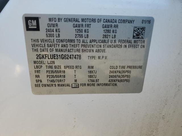 Продаж на аукціоні авто 2016 Gmc Terrain, vin: 2GKFLUE31G6247478, номер лоту: 83873595