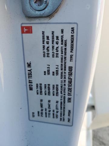 2018 Tesla Model 3 მანქანა იყიდება აუქციონზე, vin: 5YJ3E1EA0JF162400, აუქციონის ნომერი: 87259775